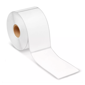 A roll of wide white thermal paper.