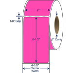 Diagram of a carrier with labeled dimensions and a cone.