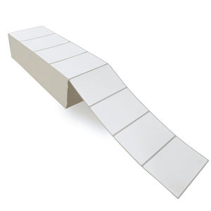 A roll of blank white labels or stickers.